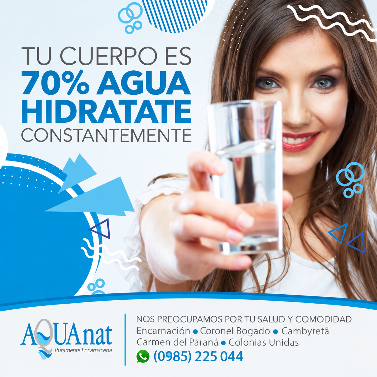 Publicación de AQUAnat Mineral Water en Instagram