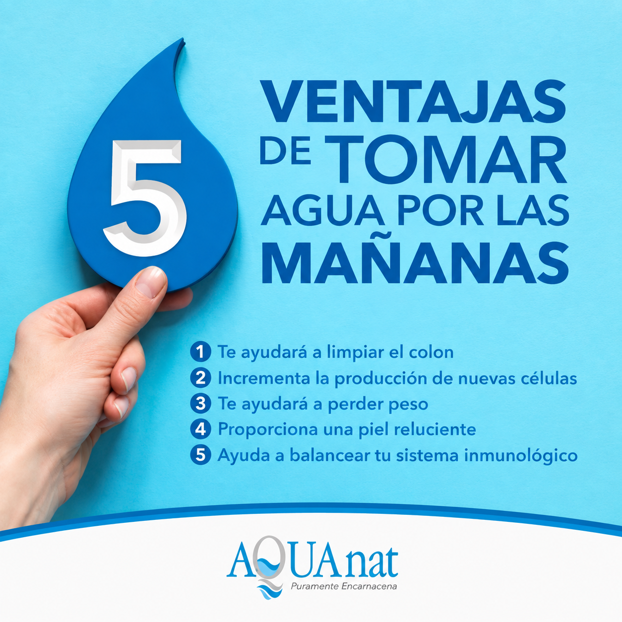 Publicación de AQUAnat Mineral Water en Instagram